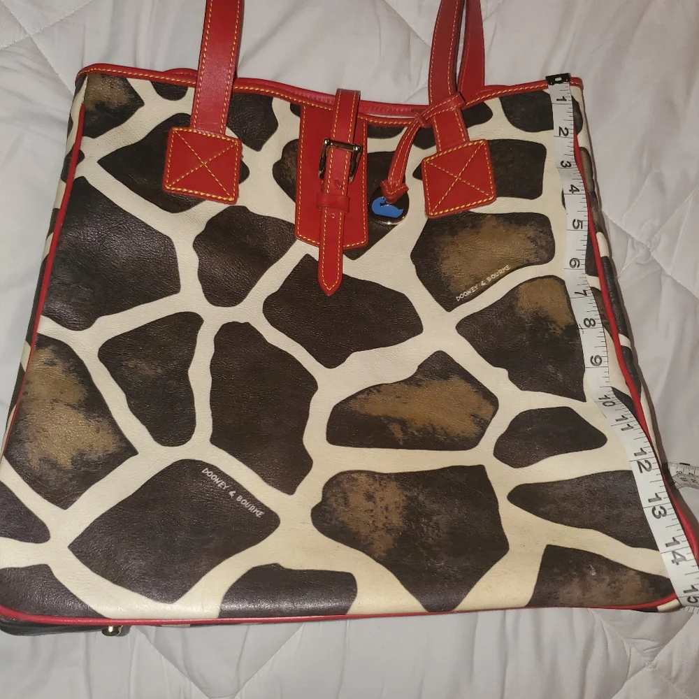 Dooney & Bourke Giraffe and Red Large Tote - Picture 11 of 14